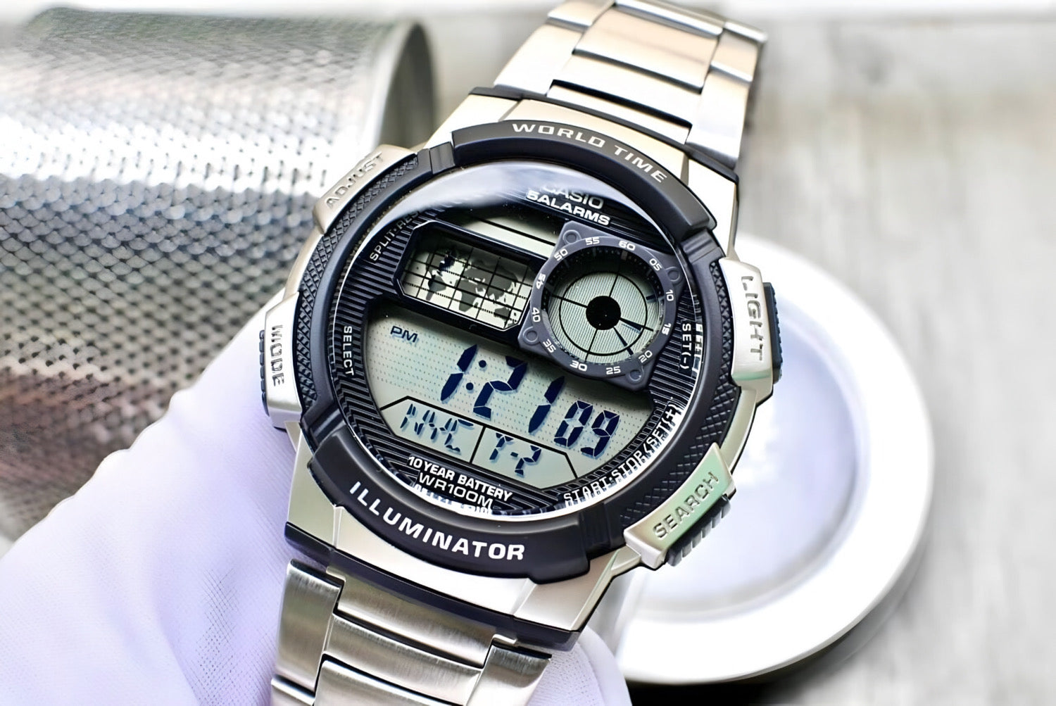 Reloj Casio Digital Acero Hombre AE-1000WD-1AVDF
