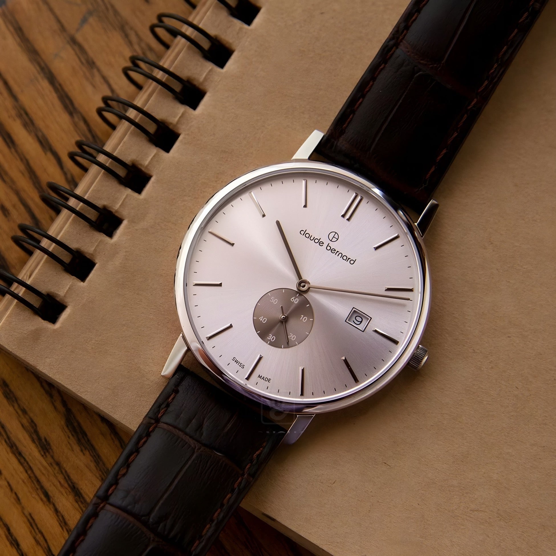 Reloj Claude Bernard Slim Line Cuero  Hombre