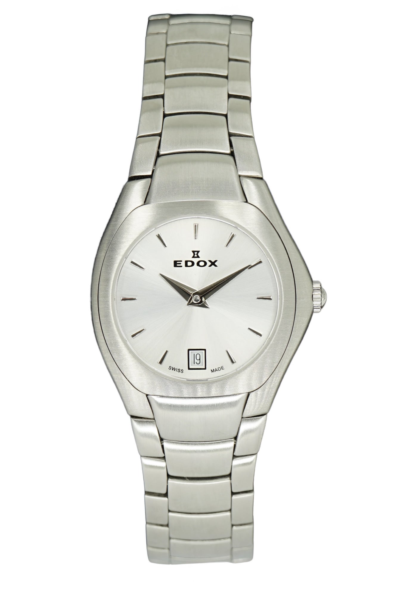 Reloj Edox Classic Mujer Plateado Esfera Blanca 28mm