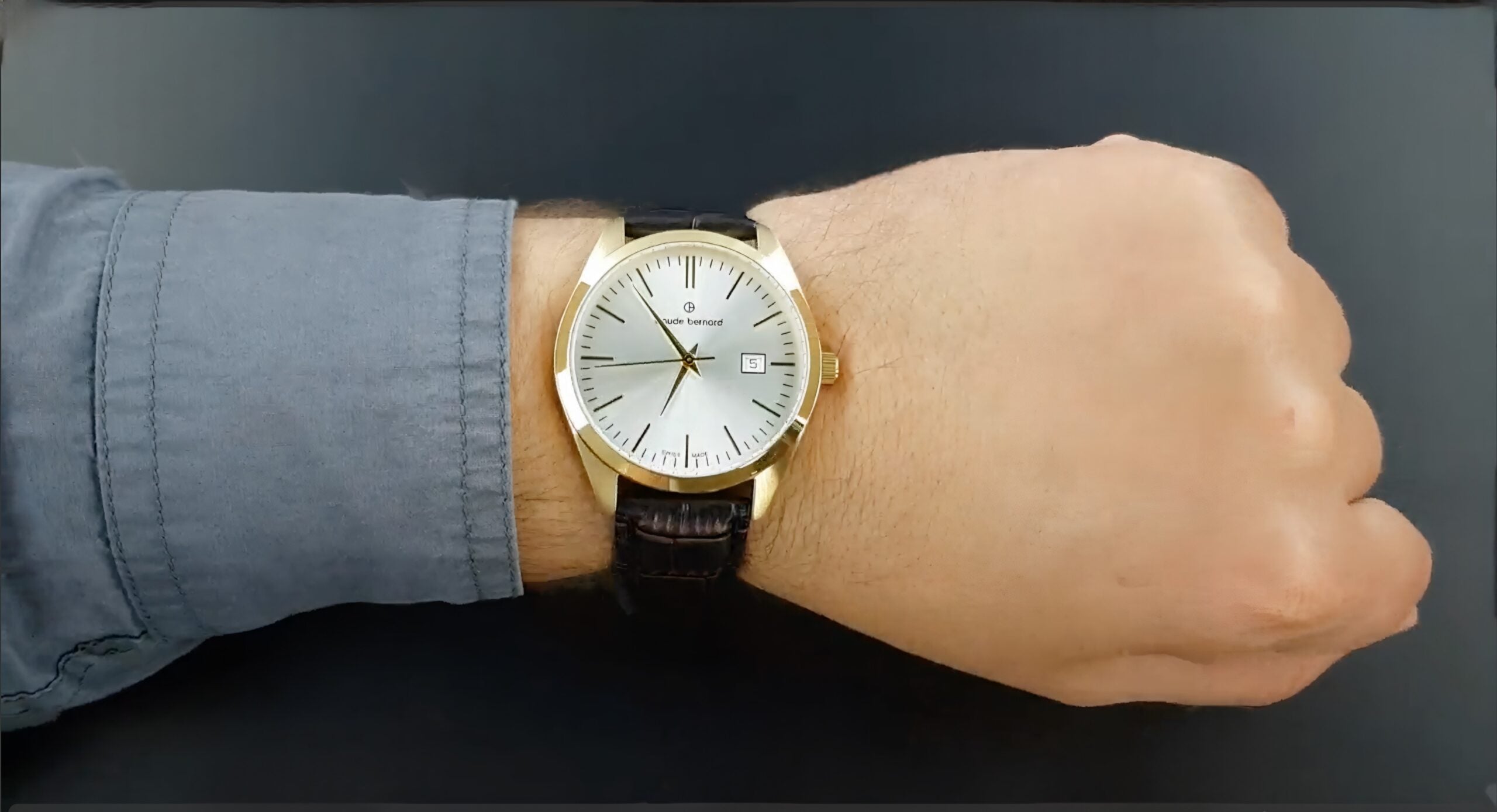 Reloj Claude Bernard Classic Cuero Cafe Hombre 70201.37JAID