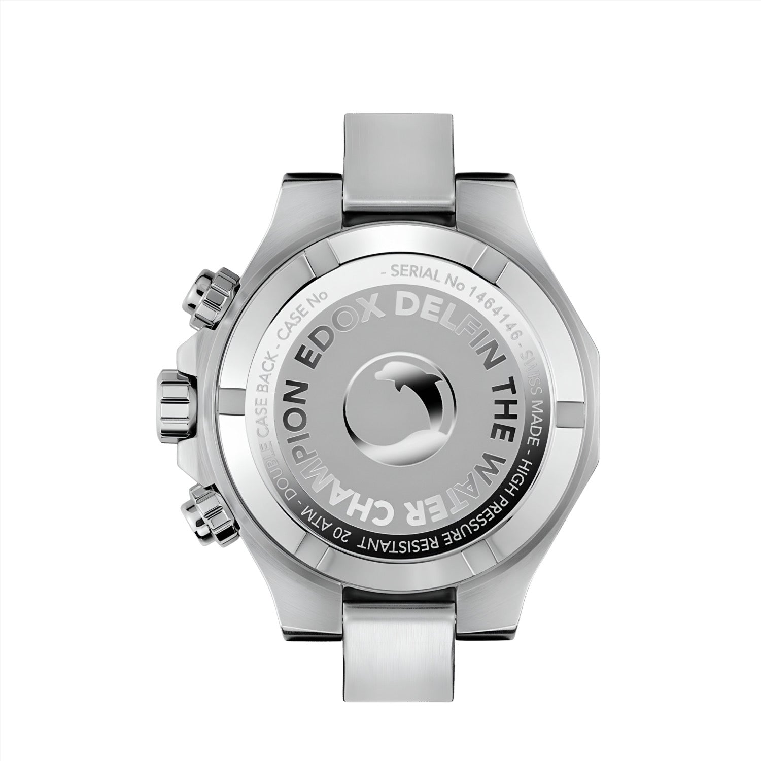 Reloj Edox Delfin The Original Chronograph Pulsera Negra Hombre 10112.3NCANIN