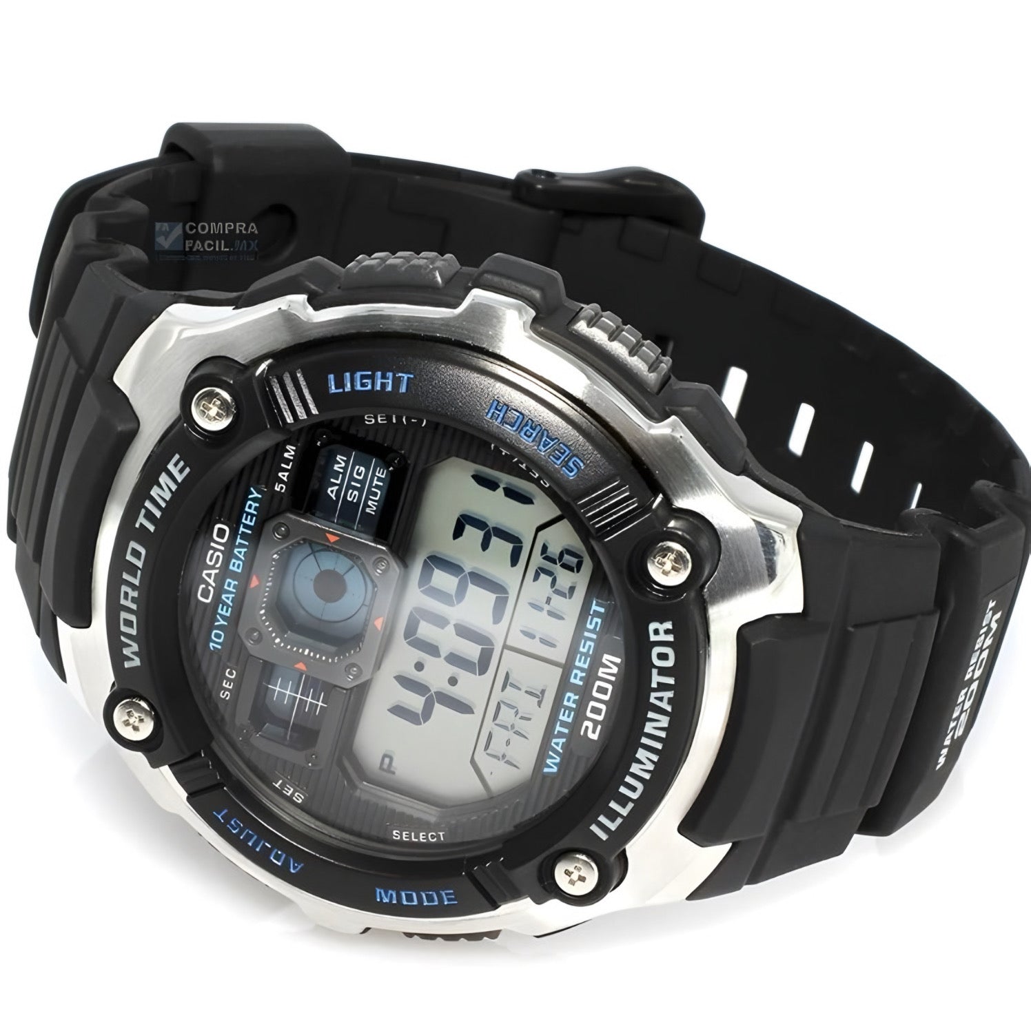 Reloj Casio Hombre Resina Negro AE-2000W-1AVDF