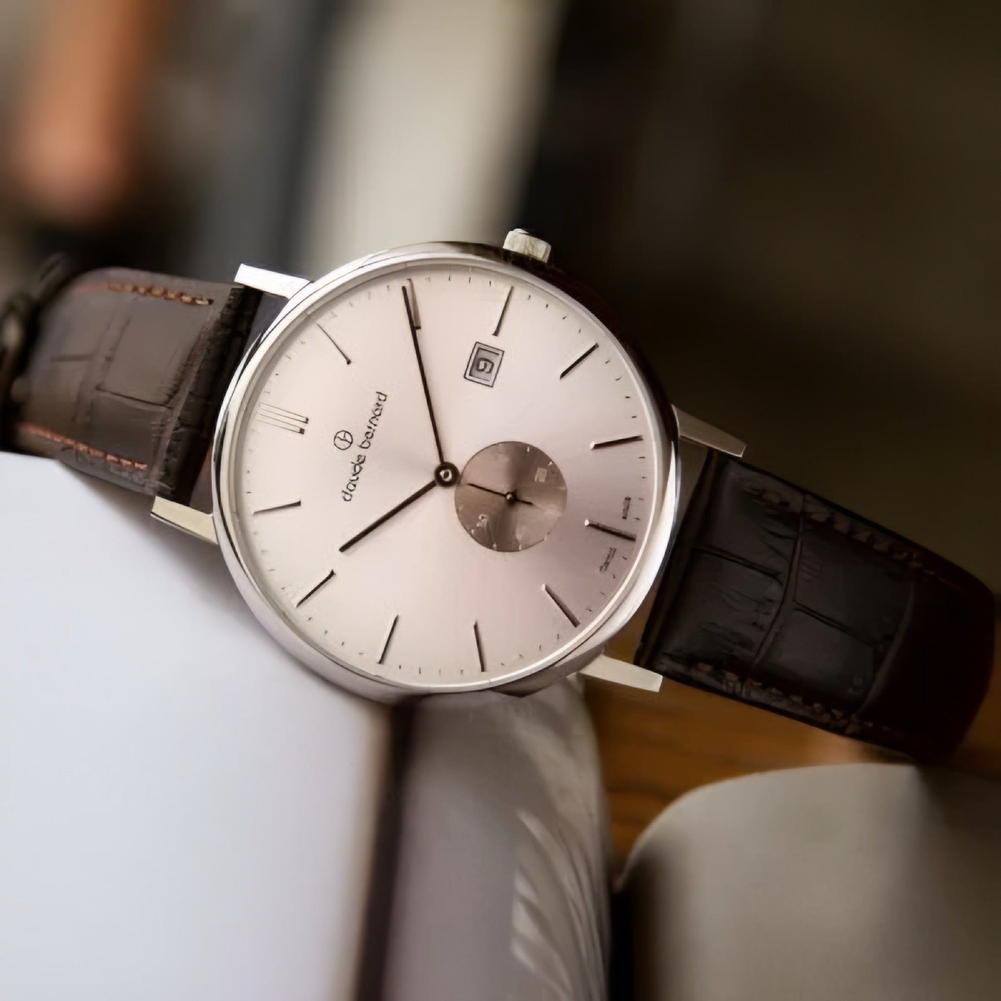 Reloj Claude Bernard Slim Line Cuero  Hombre