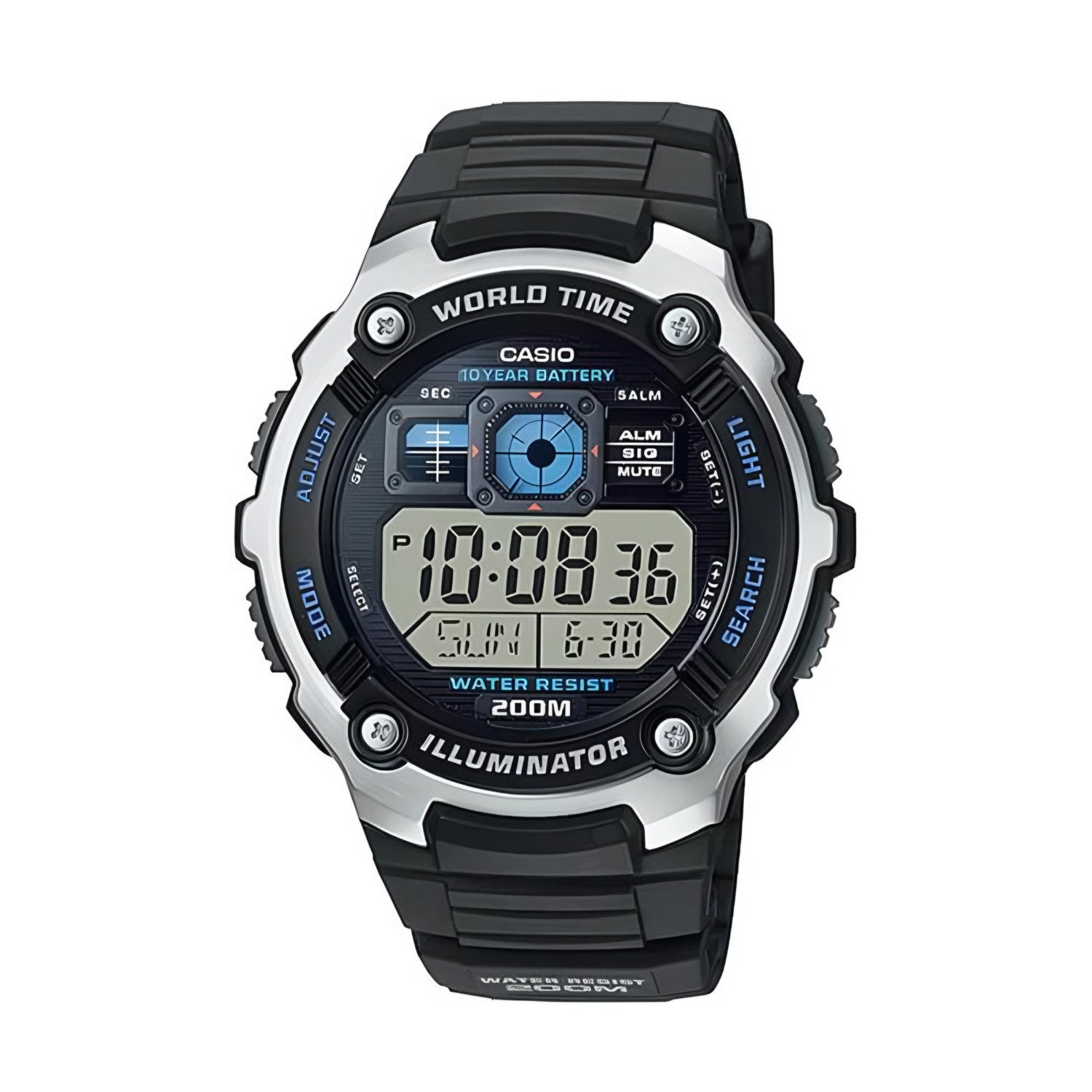 Reloj Casio Hombre Resina Negro AE-2000W-1AVDF