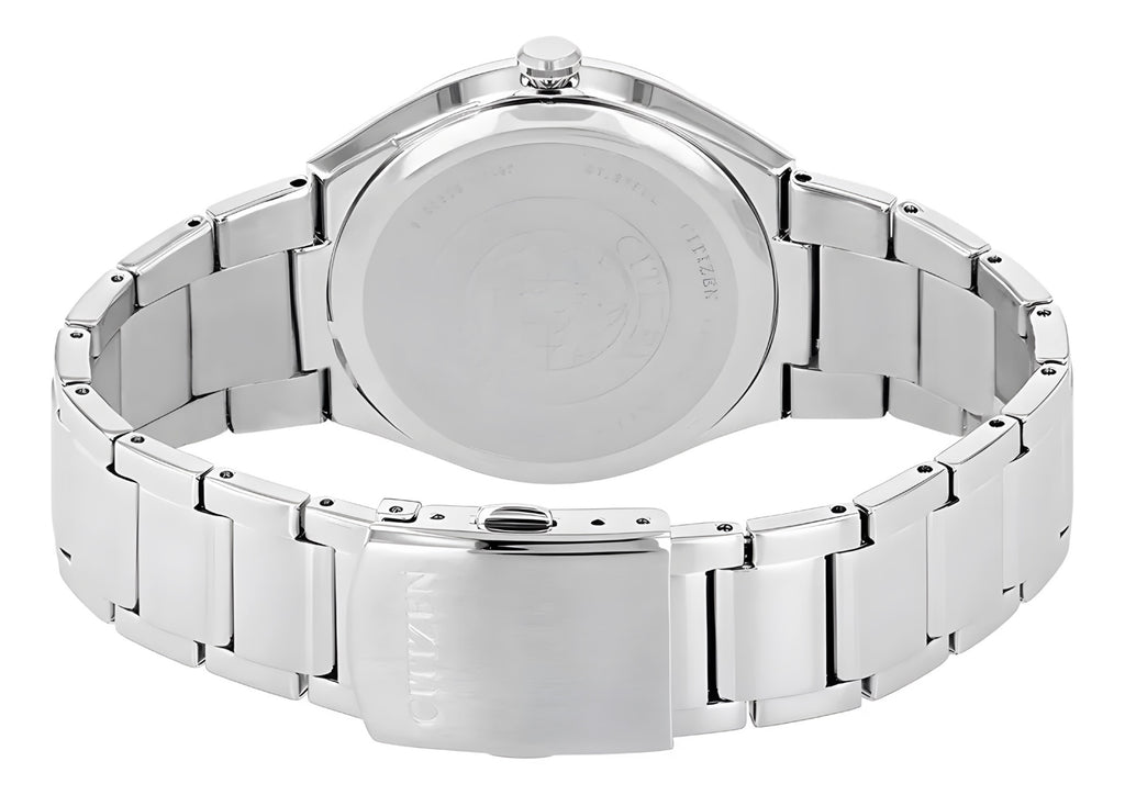 Reloj Citizen Hombre Aw1370-51f de Acero Inoxidable Color de Correa y Bisel Plateado