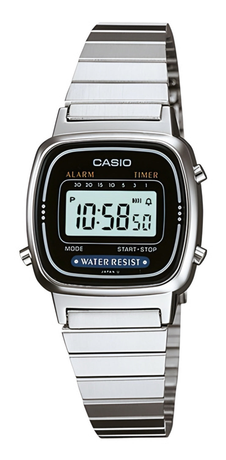 Reloj Casio LA-670WA-1DF Retro Plateado Mujer