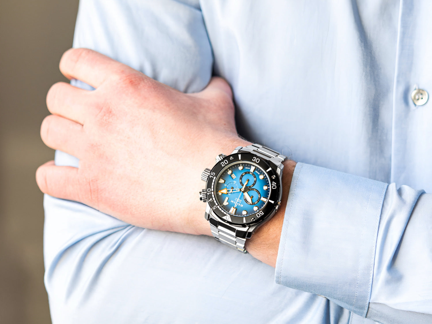 Reloj Edox Chronograph Esfera Azul Hombre 10242.TINMBUIDN