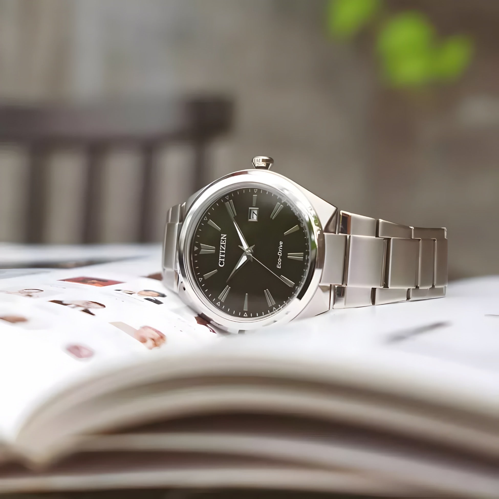 Reloj Citizen Hombre Aw1370-51f de Acero Inoxidable Color de Correa y Bisel Plateado