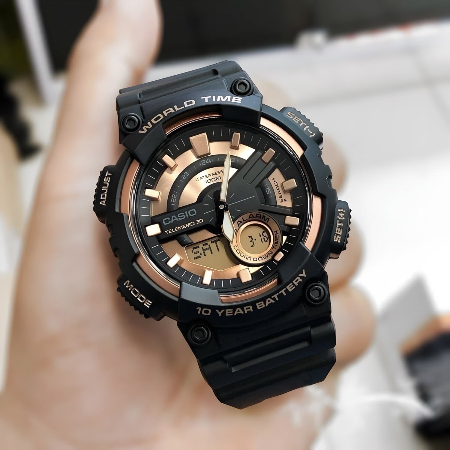 Reloj Casio Resina Negro Hombre AEQ-110W-1A3VDF