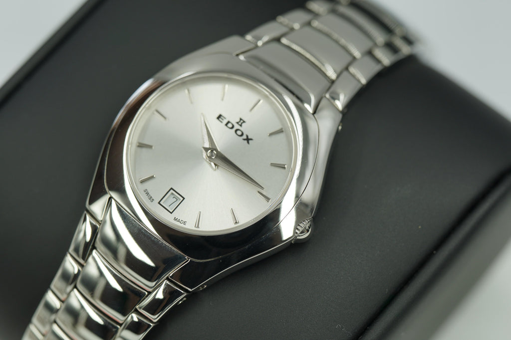 Reloj Edox Classic Mujer Acero Blanco Pulido