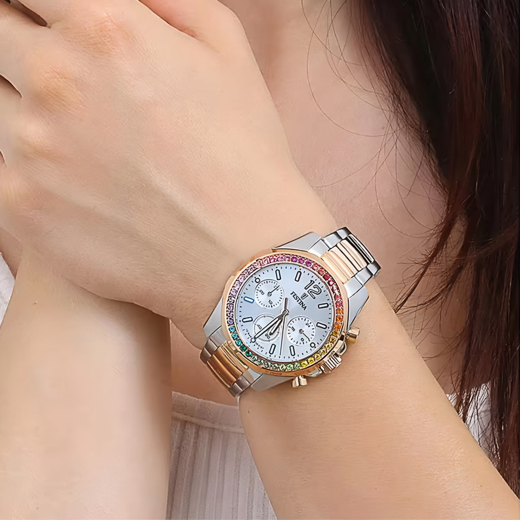 Reloj Festina F20608/2 Bicolor con Cronografo Mujer