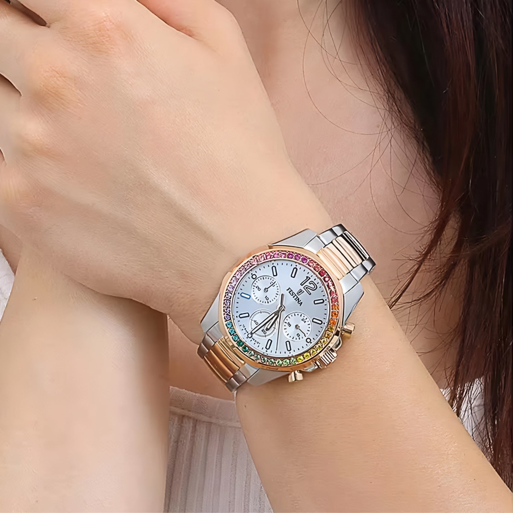 Reloj Festina F20608/2 Bicolor con Cronografo Mujer