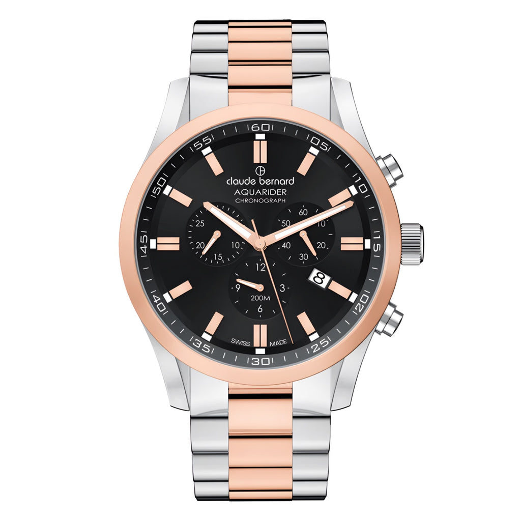 Reloj Claude Bernard Cronografo Acero Bicolor  Hombre