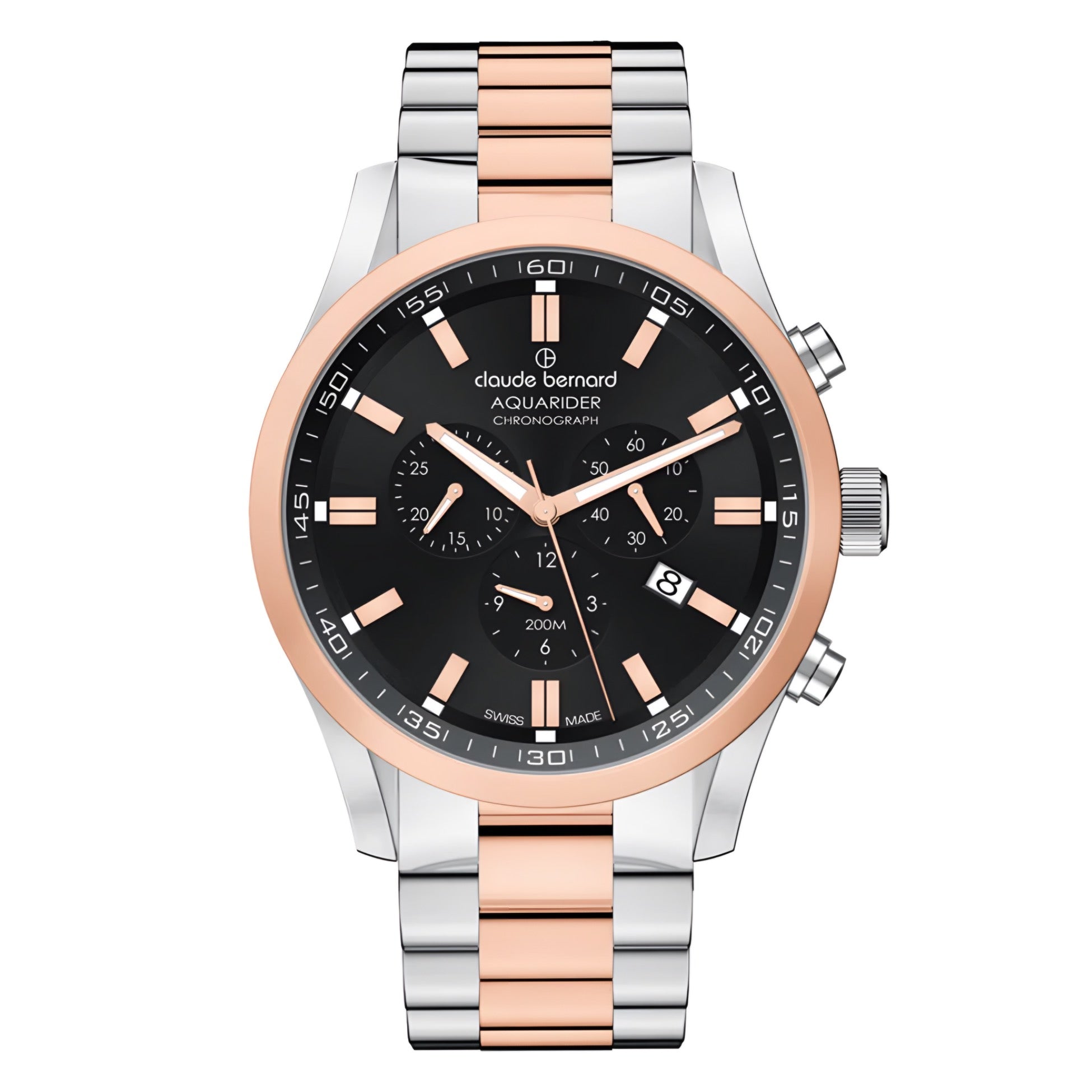 Reloj Claude Bernard Cronografo Acero Bicolor  Hombre