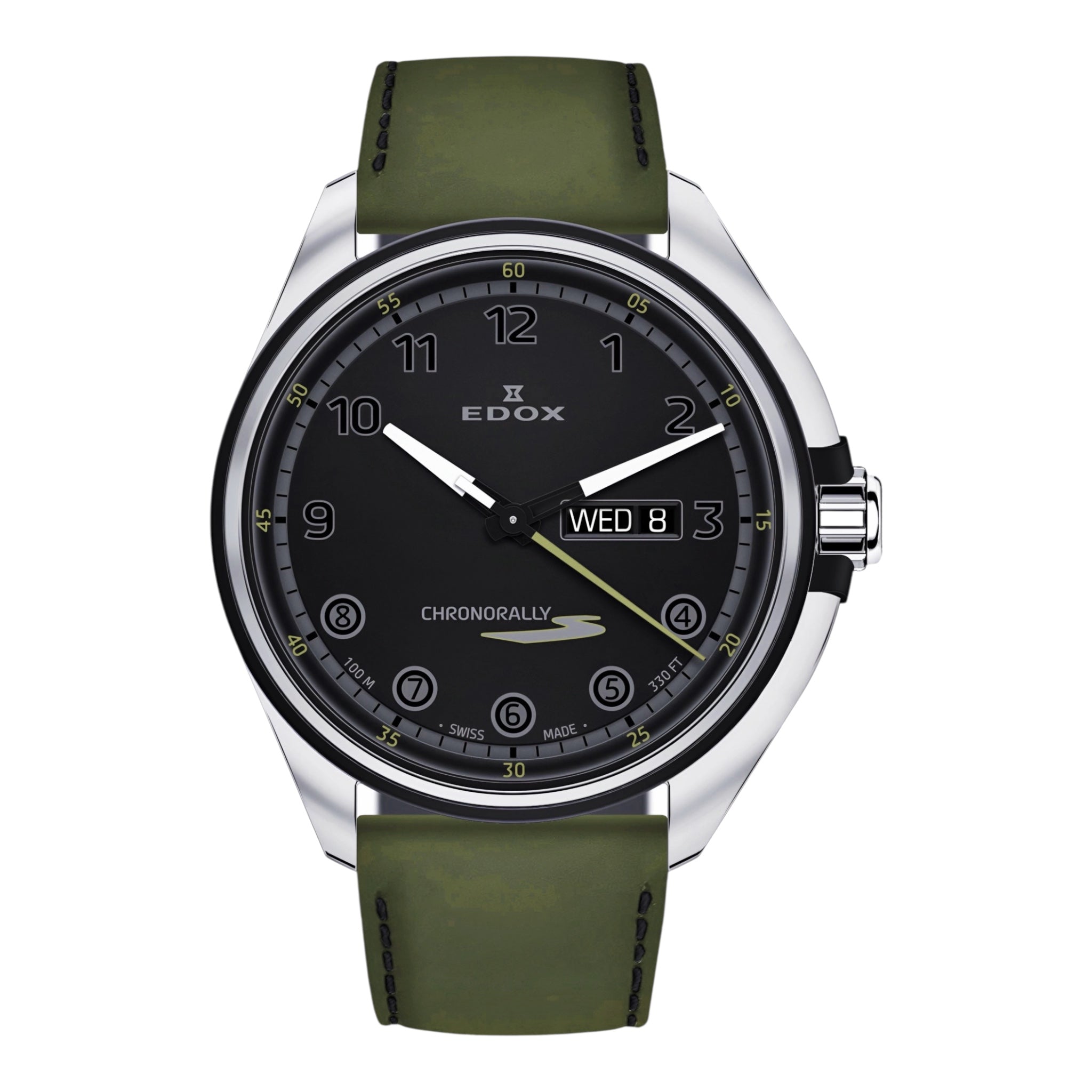 Reloj Edox Chronorally Green Hombre